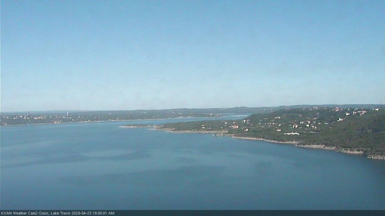 Lake Travis webcam, April 23, 2020 10:00 AM CT