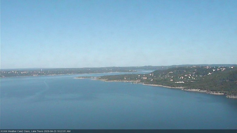 Lake Travis webcam, April 23, 2020 10:25 AM CT