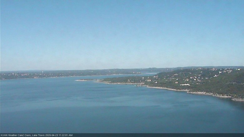 Lake Travis webcam, April 23, 2020 11:25 AM CT