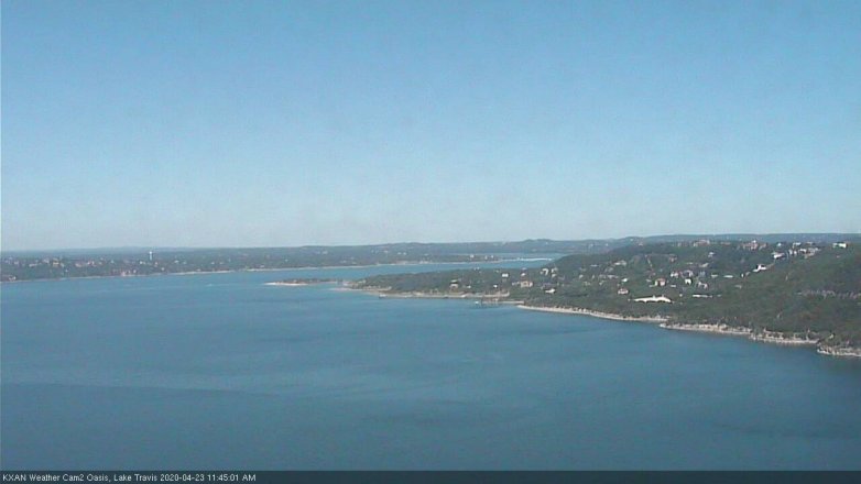 Lake Travis webcam, April 23, 2020 11:45 AM CT