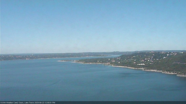 Lake Travis webcam, April 23, 2020 12:00 PM CT