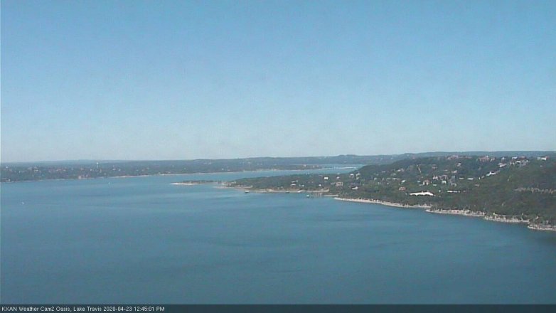 Lake Travis webcam, April 23, 2020 12:45 PM CT