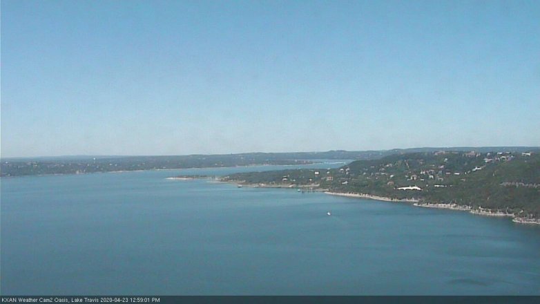 Lake Travis webcam, April 23, 2020 1:00 PM CT