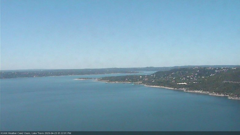 Lake Travis webcam, April 23, 2020 1:25 PM CT