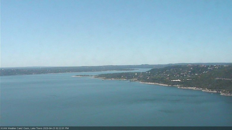 Lake Travis webcam, April 23, 2020 2:25 PM CT