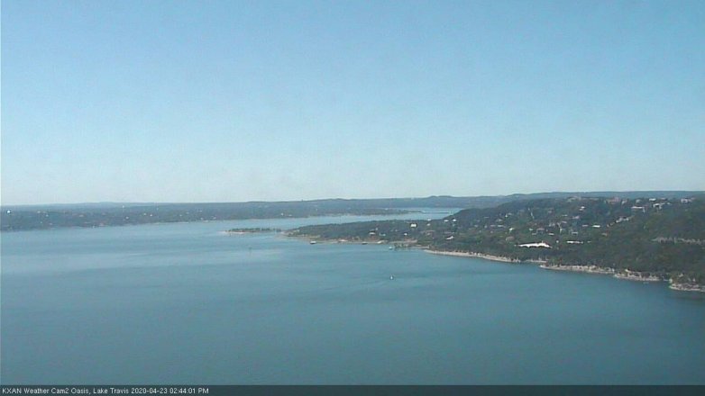 Lake Travis webcam, April 23, 2020 2:45 PM CT