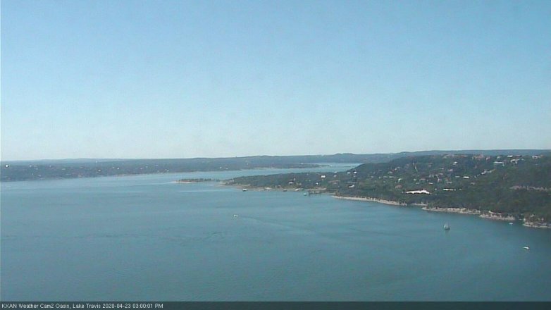 Lake Travis webcam, April 23, 2020 3:00 PM CT