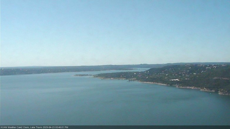Lake Travis webcam, April 23, 2020 3:45 PM CT