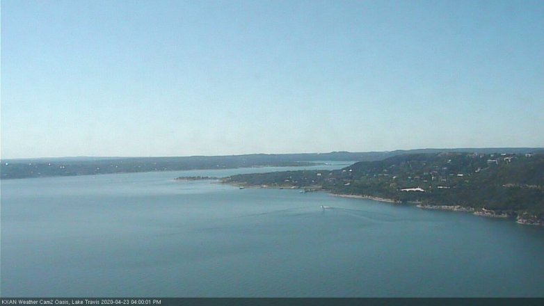 Lake Travis webcam, April 23, 2020 4:00 PM CT