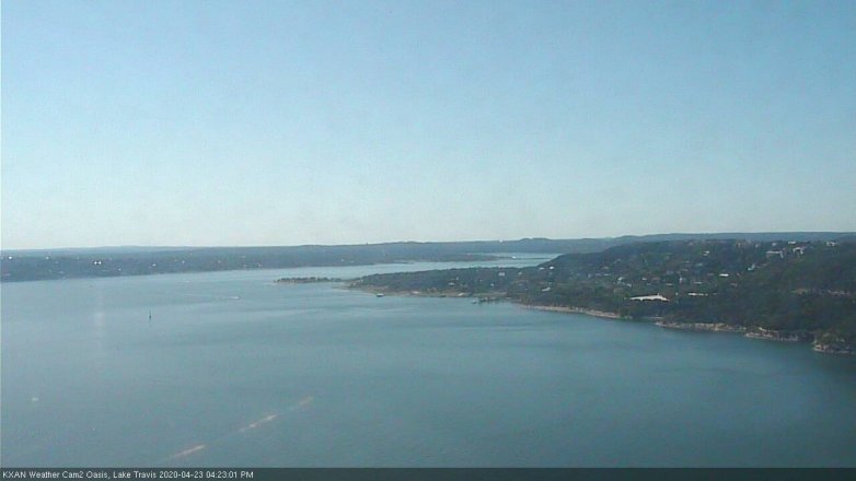 Lake Travis webcam, April 23, 2020 4:25 PM CT
