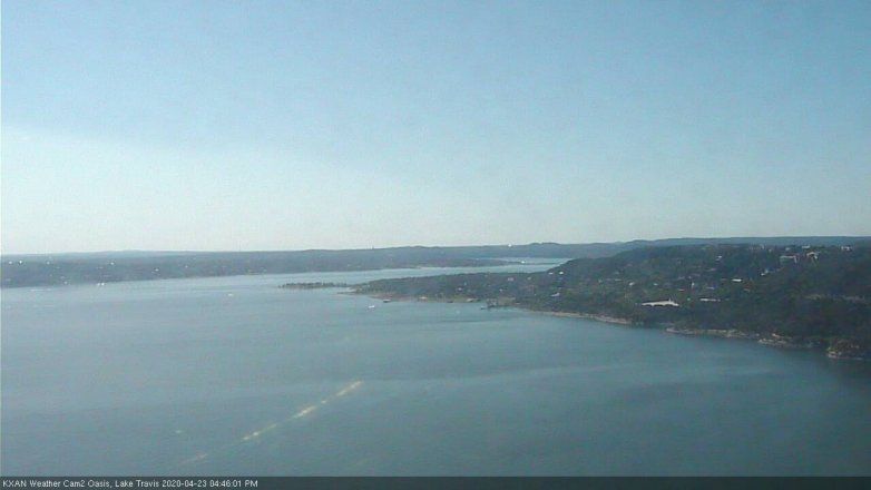 Lake Travis webcam, April 23, 2020 4:45 PM CT
