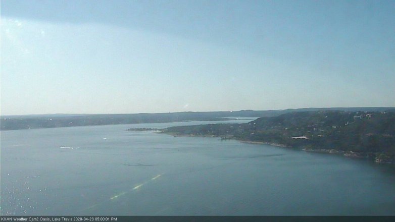 Lake Travis webcam, April 23, 2020 5:00 PM CT