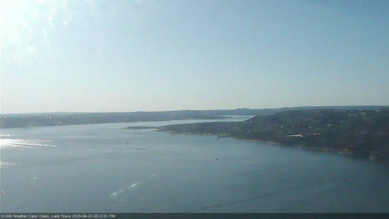 Lake Travis webcam, April 23, 2020 5:25 PM CT