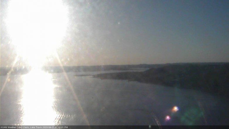 Lake Travis webcam, April 23, 2020 7:00 PM CT