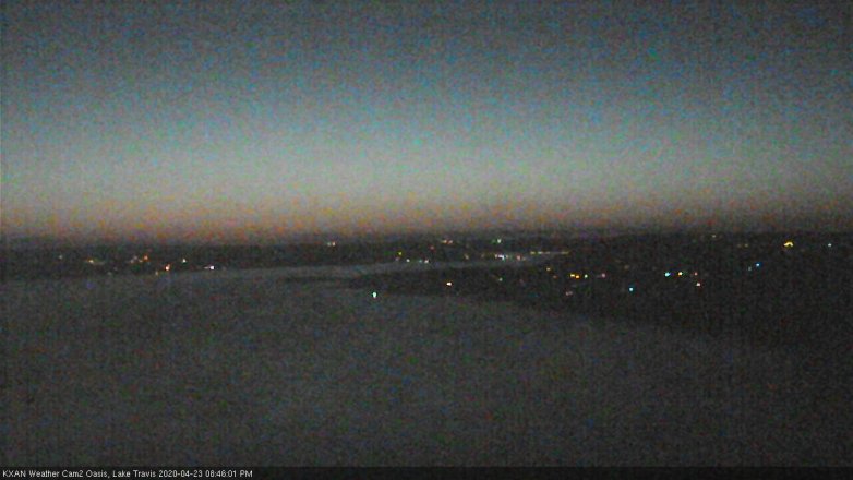 Lake Travis webcam, April 23, 2020 8:45 PM CT
