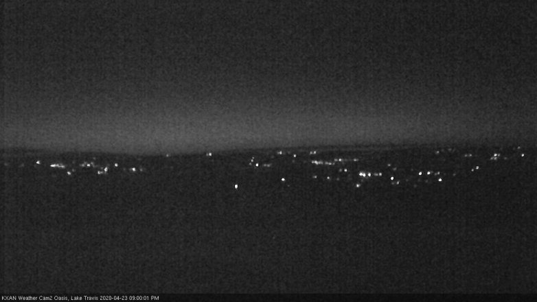 Lake Travis webcam, April 23, 2020 9:00 PM CT