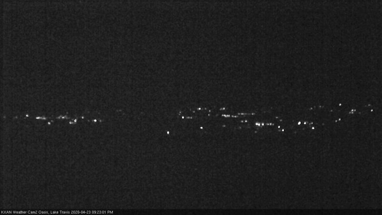Lake Travis webcam, April 23, 2020 9:25 PM CT