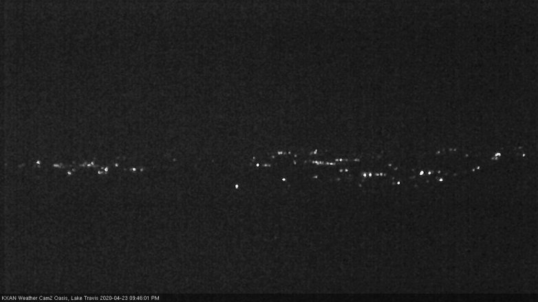 Lake Travis webcam, April 23, 2020 9:45 PM CT
