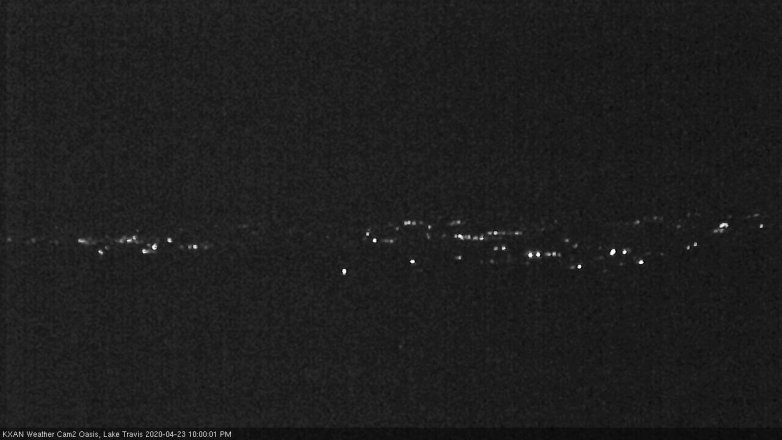 Lake Travis webcam, April 23, 2020 10:00 PM CT