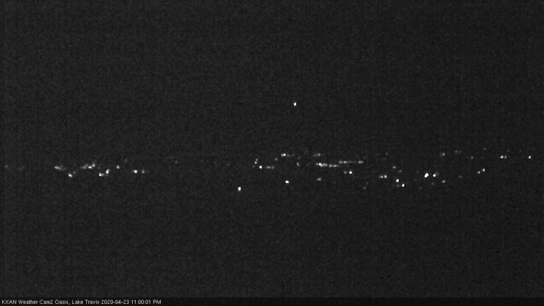 Lake Travis webcam, April 23, 2020 11:00 PM CT