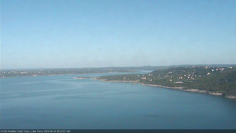 Lake Travis webcam, April 24, 2020 9:25 AM CT