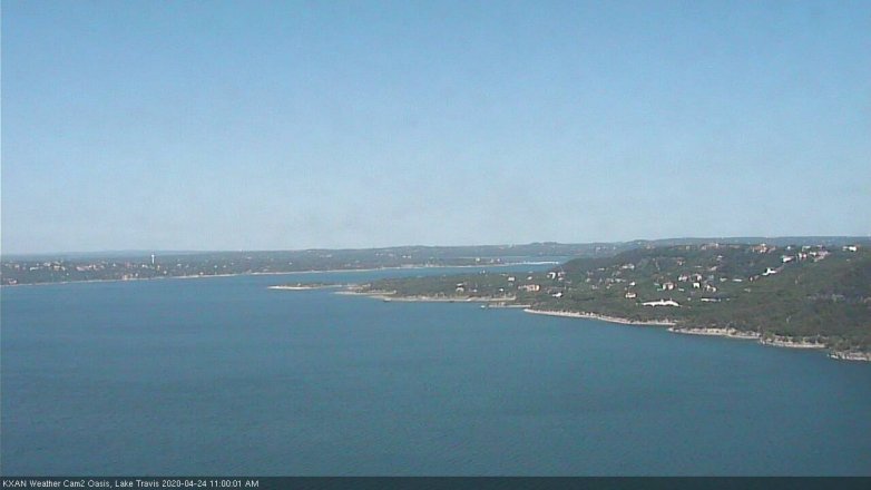 Lake Travis webcam, April 24, 2020 11:00 AM CT