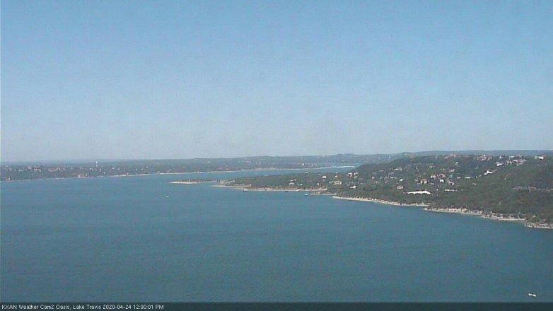 Lake Travis webcam, April 24, 2020 12:00 PM CT