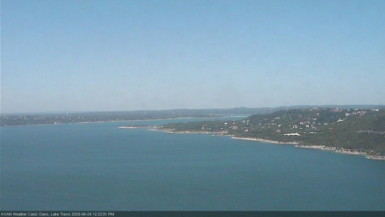 Lake Travis webcam, April 24, 2020 12:25 PM CT