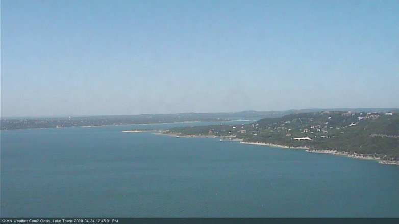 Lake Travis webcam, April 24, 2020 12:45 PM CT