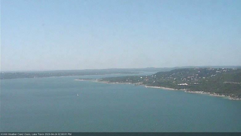 Lake Travis webcam, April 24, 2020 2:00 PM CT