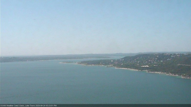 Lake Travis webcam, April 24, 2020 2:25 PM CT