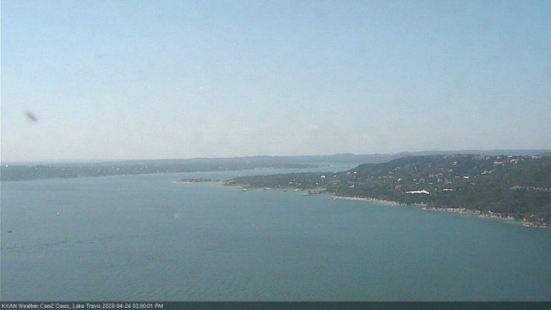 Lake Travis webcam, April 24, 2020 3:00 PM CT