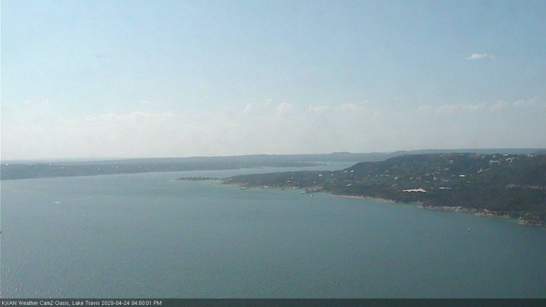 Lake Travis webcam, April 24, 2020 4:00 PM CT