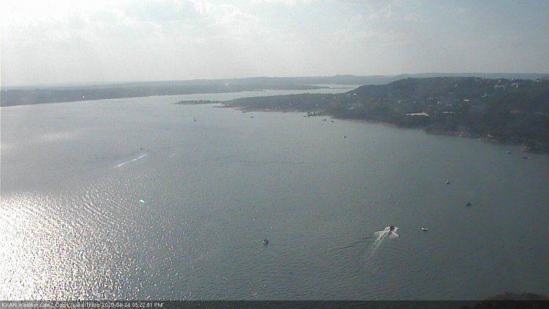 Lake Travis webcam, April 24, 2020 5:25 PM CT