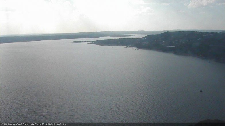 Lake Travis webcam, April 24, 2020 6:00 PM CT