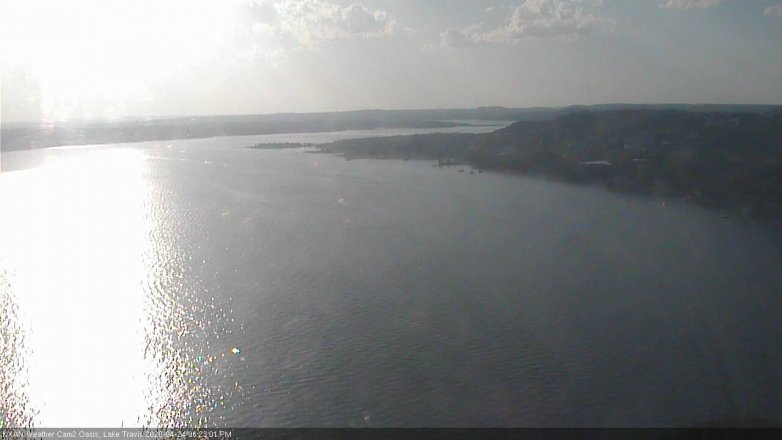 Lake Travis webcam, April 24, 2020 6:25 PM CT