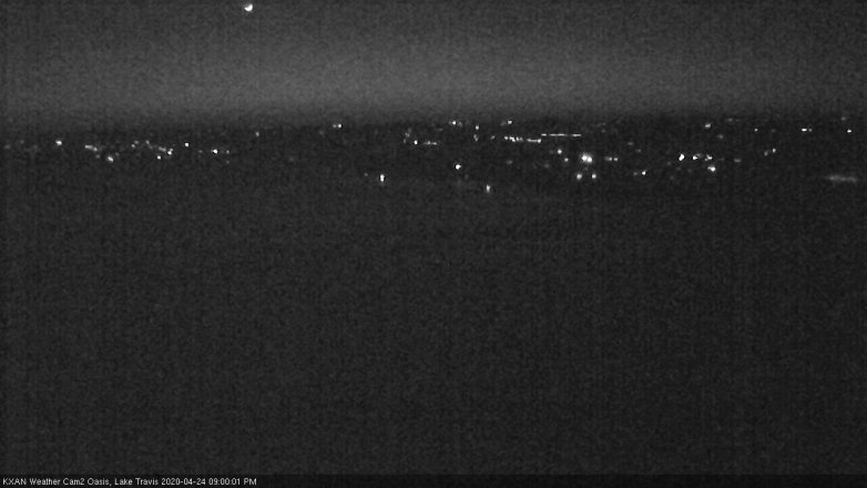 Lake Travis webcam, April 24, 2020 9:00 PM CT