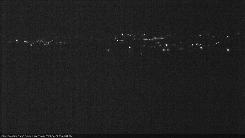 Lake Travis webcam, April 24, 2020 9:45 PM CT