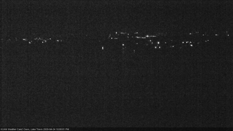 Lake Travis webcam, April 24, 2020 10:00 PM CT