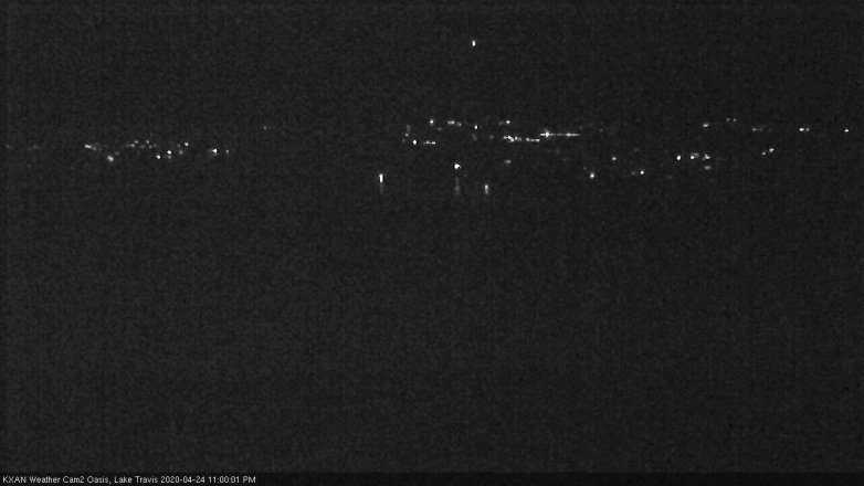 Lake Travis webcam, April 24, 2020 11:00 PM CT