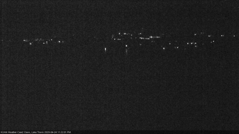 Lake Travis webcam, April 24, 2020 11:25 PM CT