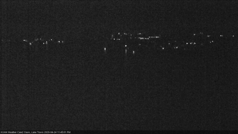Lake Travis webcam, April 24, 2020 11:45 PM CT