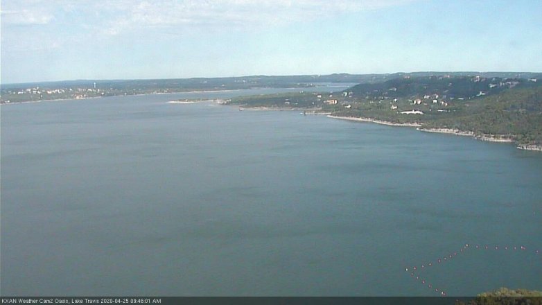 Lake Travis webcam, April 25, 2020 9:45 AM CT