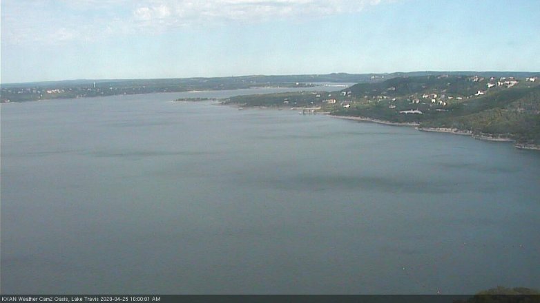 Lake Travis webcam, April 25, 2020 10:00 AM CT