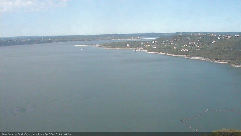 Lake Travis webcam, April 25, 2020 10:25 AM CT