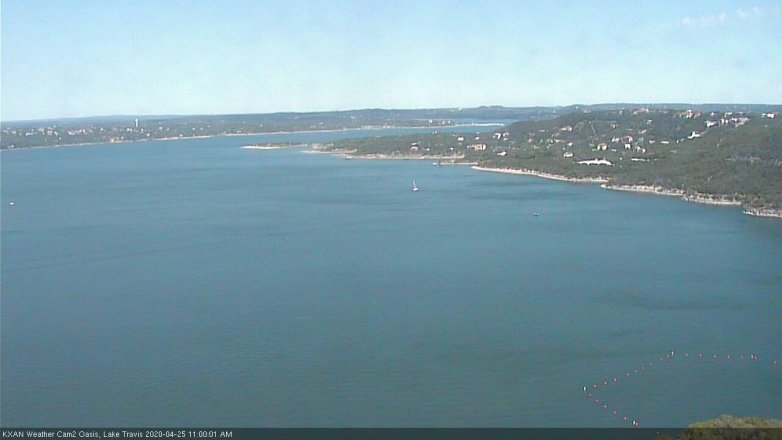 Lake Travis webcam, April 25, 2020 11:00 AM CT