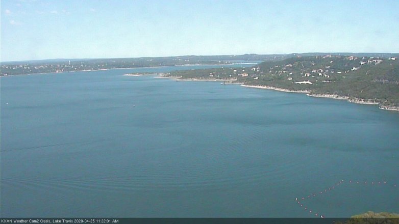 Lake Travis webcam, April 25, 2020 11:25 AM CT