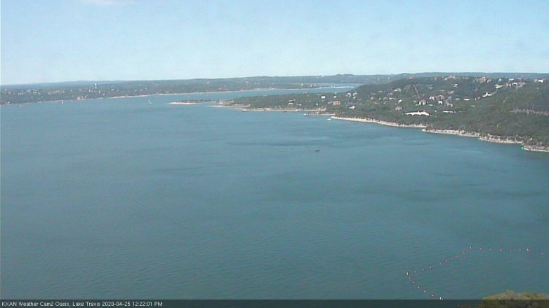 Lake Travis webcam, April 25, 2020 12:25 PM CT