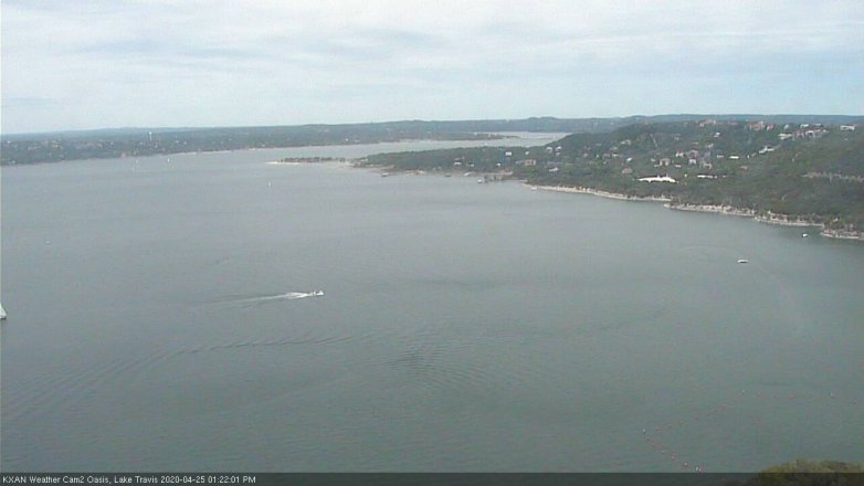 Lake Travis webcam, April 25, 2020 1:25 PM CT