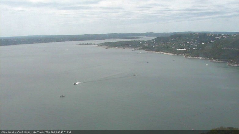 Lake Travis webcam, April 25, 2020 2:45 PM CT
